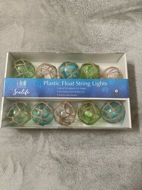 Sealife Plastic Float String Lights - Blue, Clear and Green